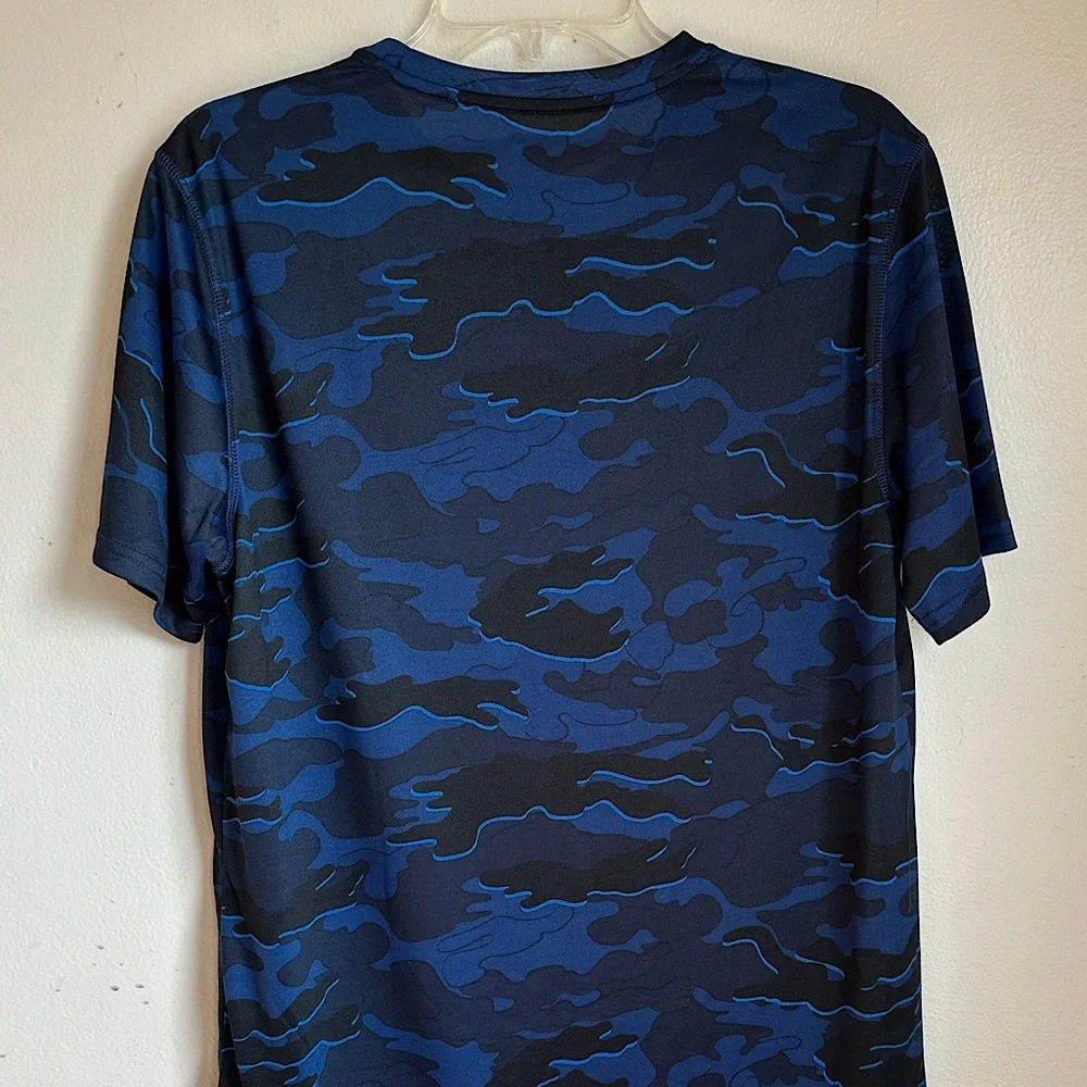 3/$20💥 Old Navy Active Boys Go-Dry T-Shirt Breathable Lightweight Blue Camo NWT